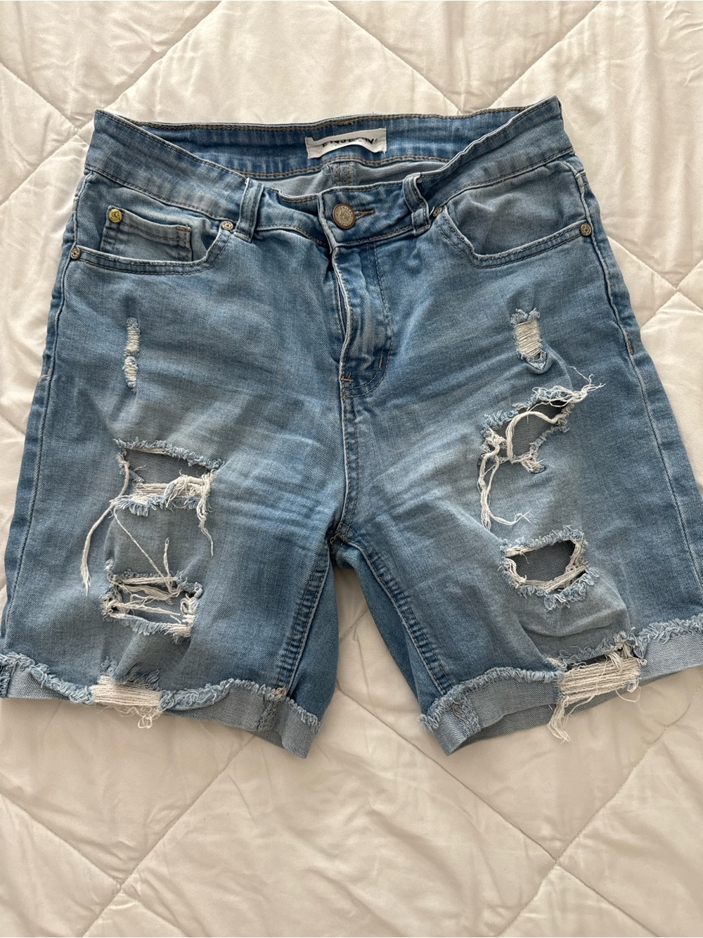 High-Rise stretch Ripped Denim Jean Shorts for Women